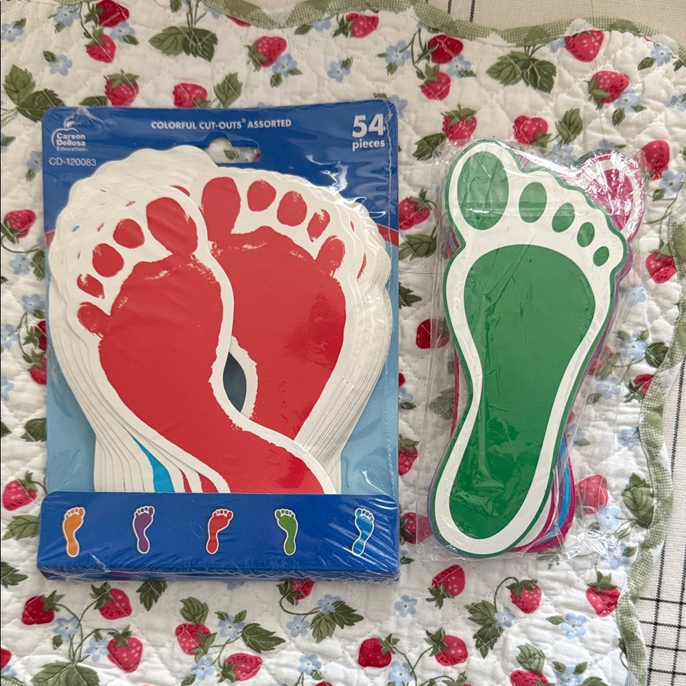 Colorful Footprint Cut-Outs